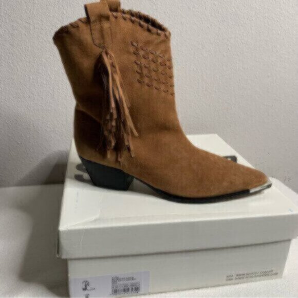 NWT Schutz Alexxa Leather Suede Ankle Boots - Picture 11 of 14